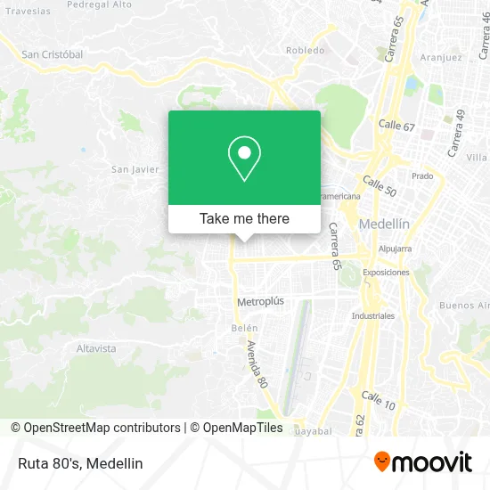 Ruta 80's map