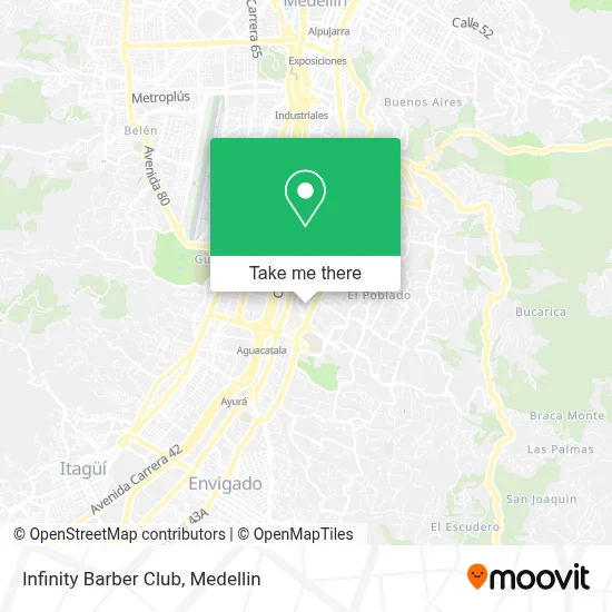 Infinity Barber Club map