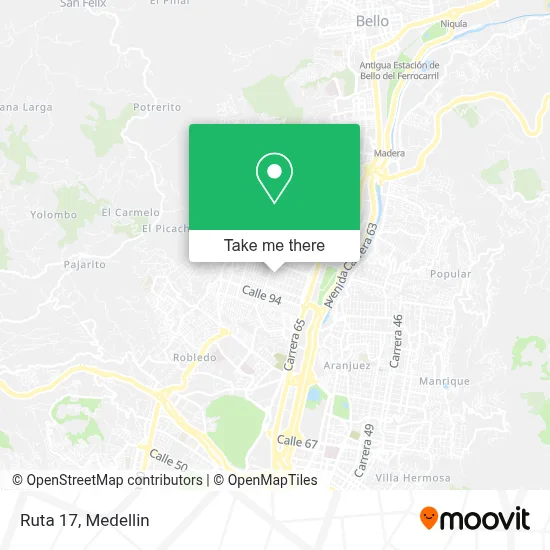 Ruta 17 map