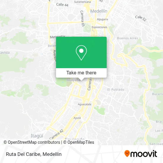 Ruta Del Caribe map