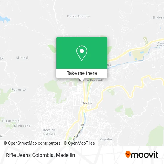 Rifle Jeans Colombia map