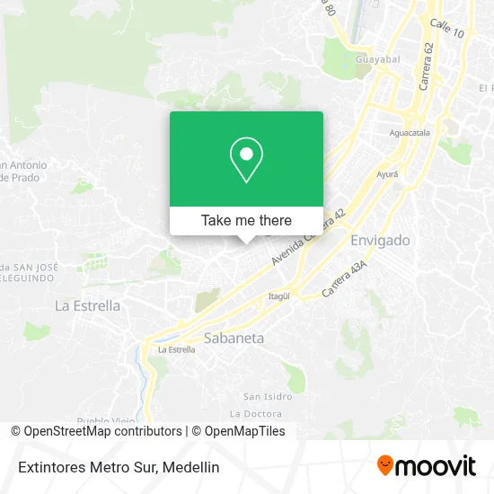 Extintores Metro Sur map