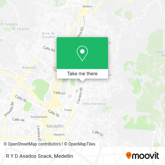 R Y D Asados Snack map