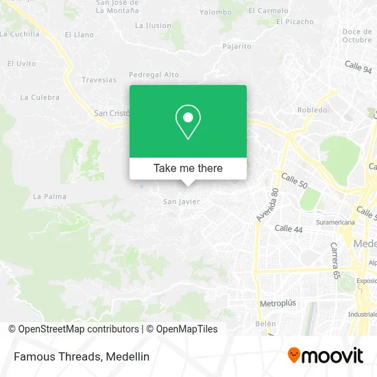 Famous Threads map
