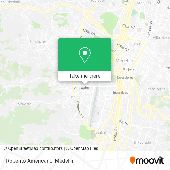 Roperito Americano map