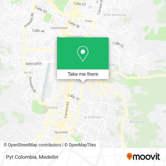 Pyt Colombia map