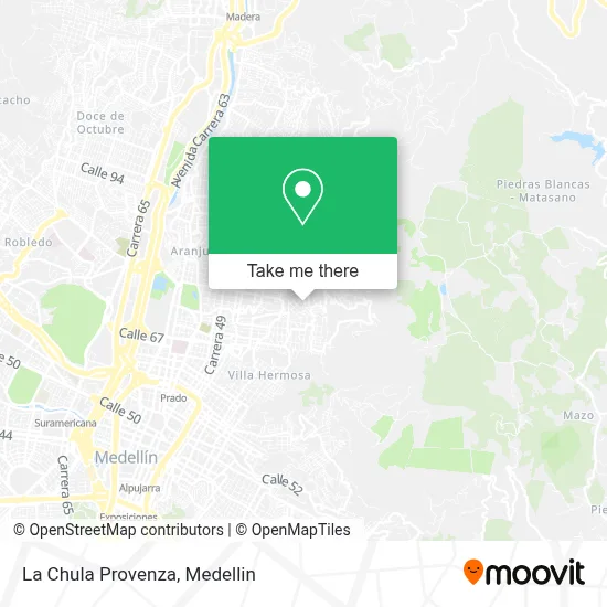 La Chula Provenza map