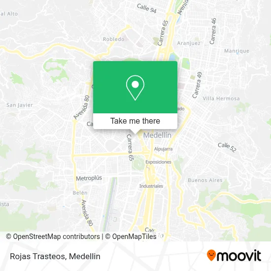Rojas Trasteos map