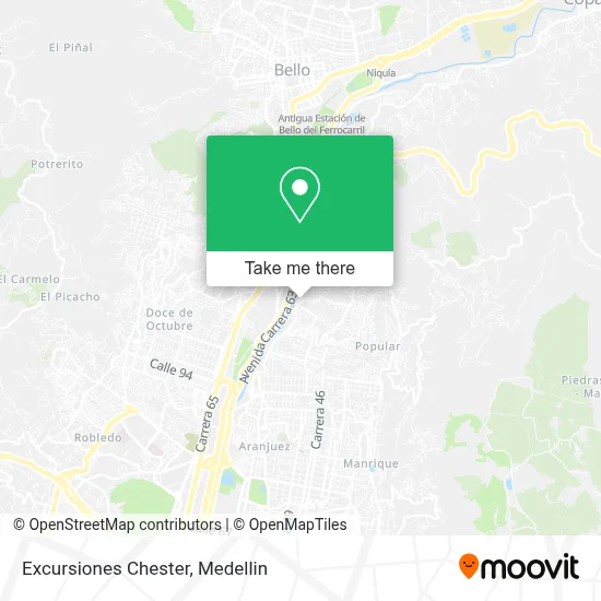 Excursiones Chester map