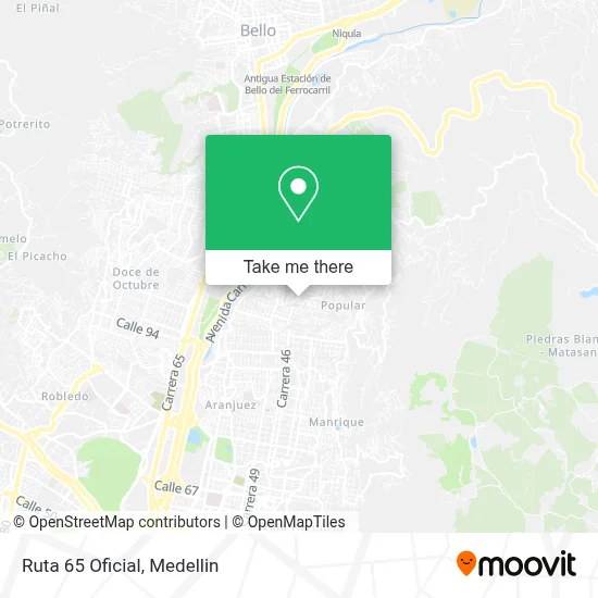 Ruta 65 Oficial map
