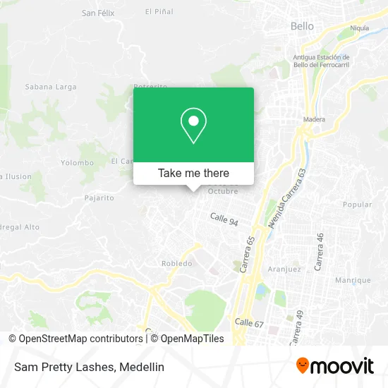 Sam Pretty Lashes map