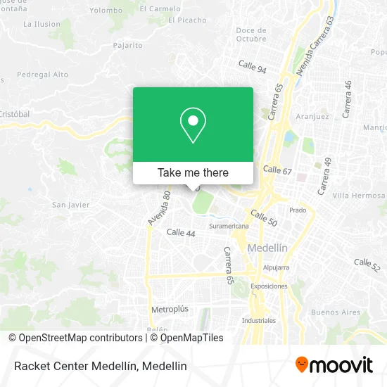Racket Center Medellín map