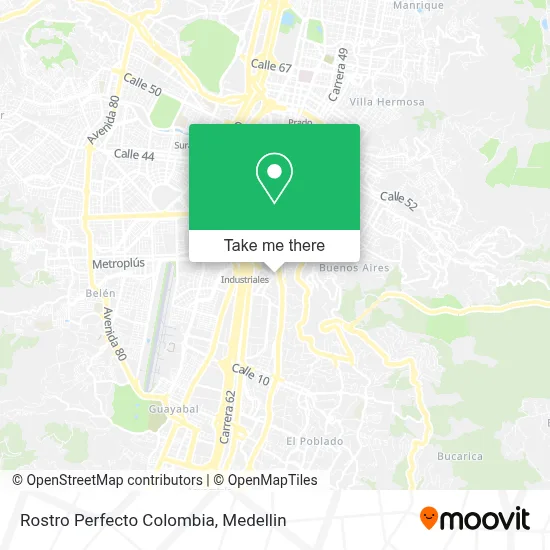 Rostro Perfecto Colombia map