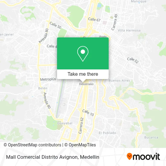 Mall Comercial Distrito Avignon map