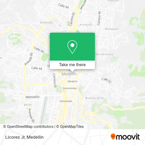 Licores Jr map