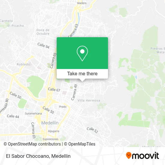 El Sabor Chocoano map