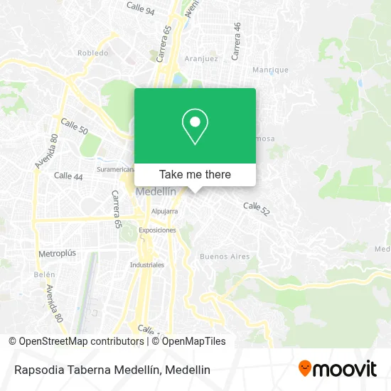 Rapsodia Taberna Medellín map