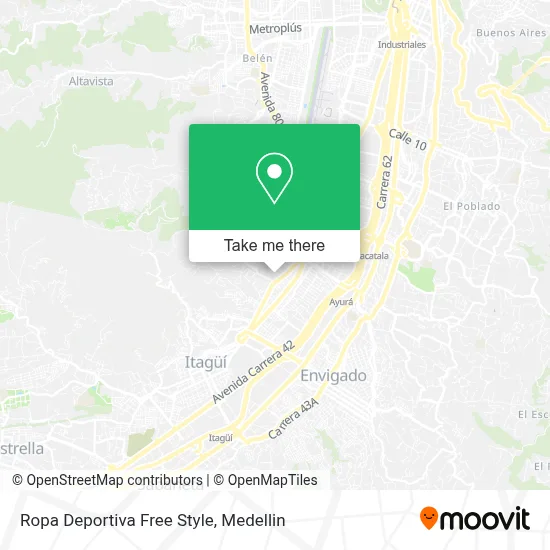Ropa Deportiva Free Style map