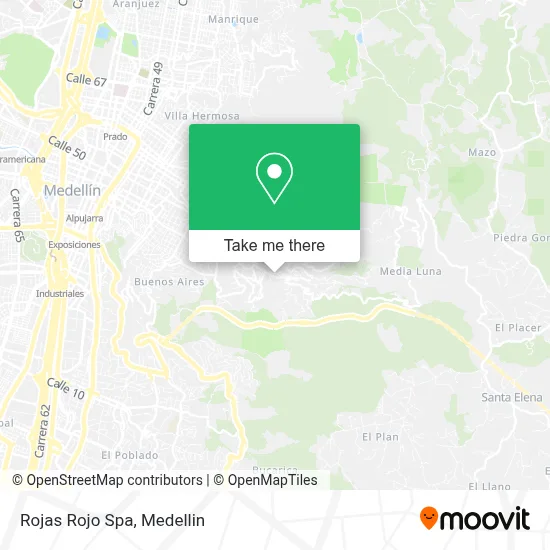 Rojas Rojo Spa map