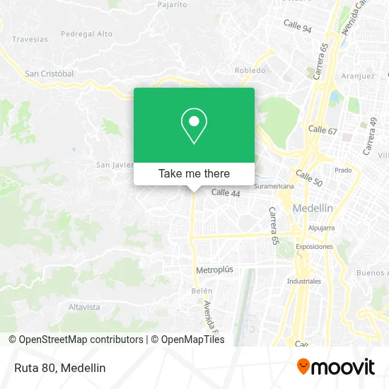 Ruta 80 map