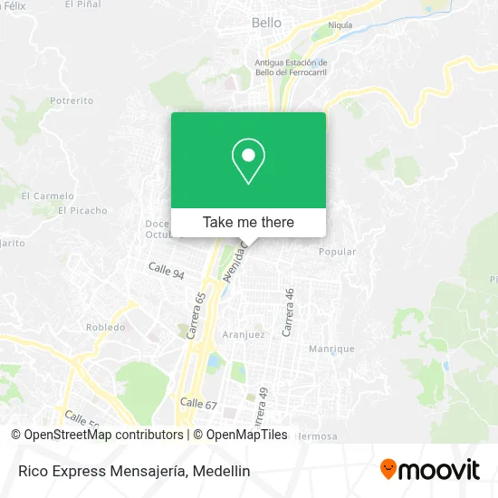 Rico Express Mensajería map