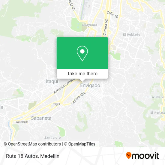 Ruta 18 Autos map