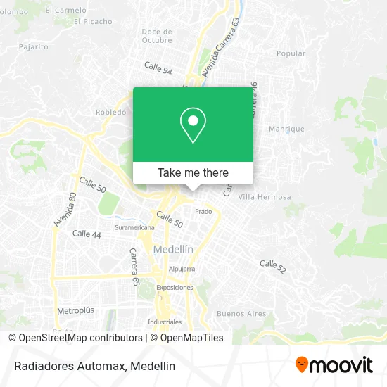 Radiadores Automax map
