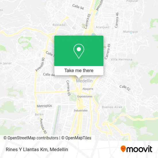 Rines Y Llantas Km map