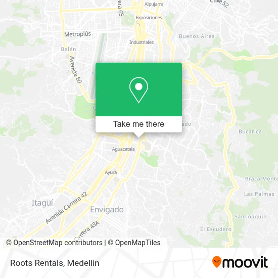 Roots Rentals map