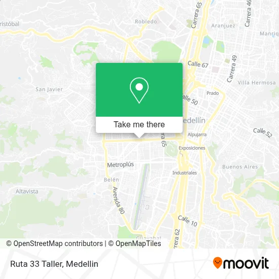 Ruta 33 Taller map