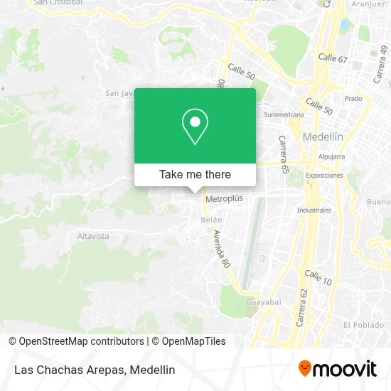 Las Chachas Arepas map