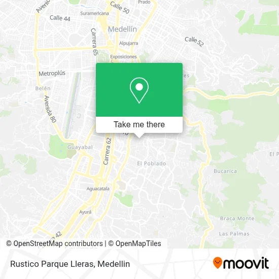Rustico Parque Lleras map