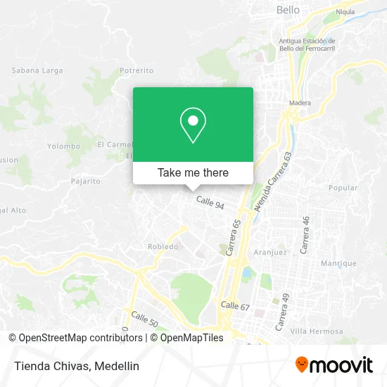 Tienda Chivas map