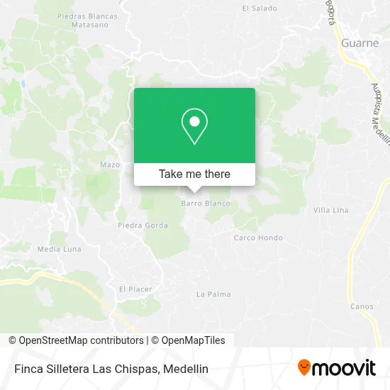 Finca Silletera Las Chispas map