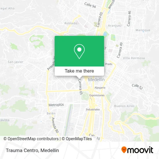 Trauma Centro map