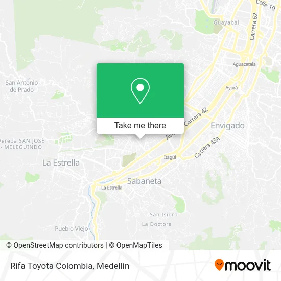 Rifa Toyota Colombia map