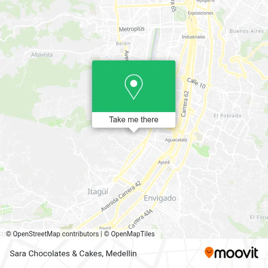 Sara Chocolates & Cakes map