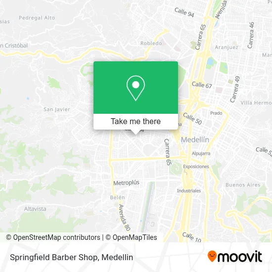 Springfield Barber Shop map
