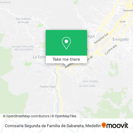 Mapa de Comisaría Segunda de Familia de Sabaneta
