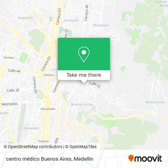 Mapa de centro médico Buenos Aires