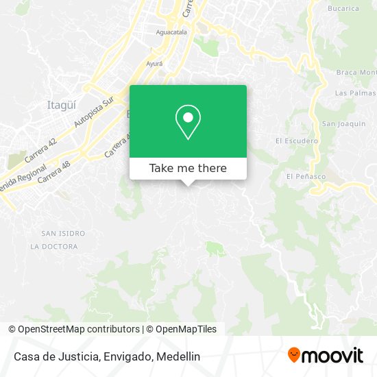 Mapa de Casa de Justicia, Envigado