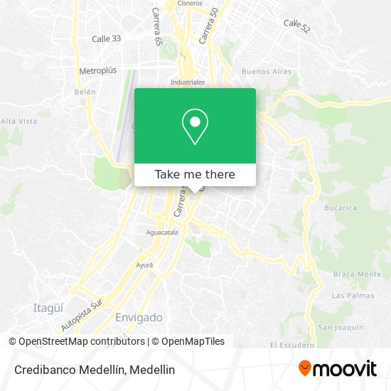 Credibanco Medellín map