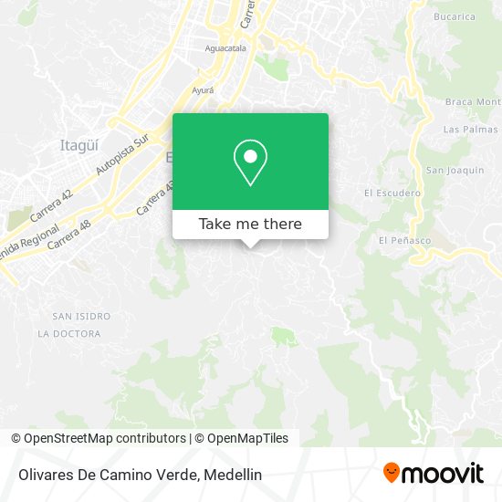 Olivares De Camino Verde map