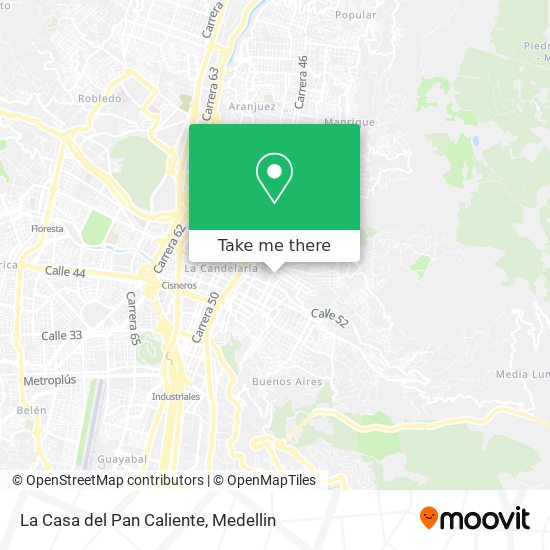 La Casa del Pan Caliente map