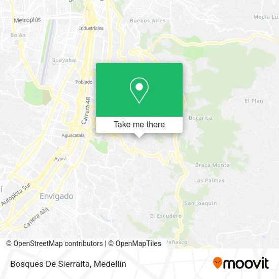 Bosques De Sierralta map
