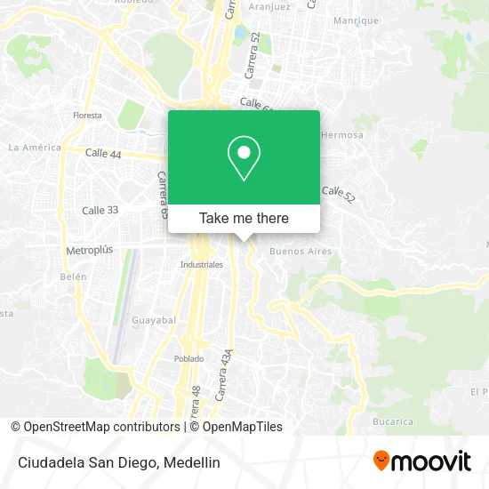 Ciudadela San Diego map