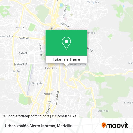 Mapa de Urbanización Sierra Morena