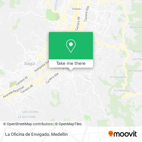 How to get to La Oficina de Envigado by Bus or Metro?