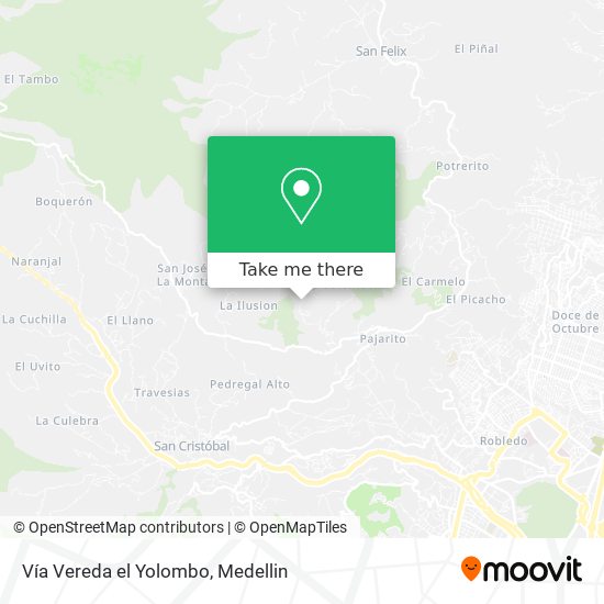Vía Vereda el Yolombo map