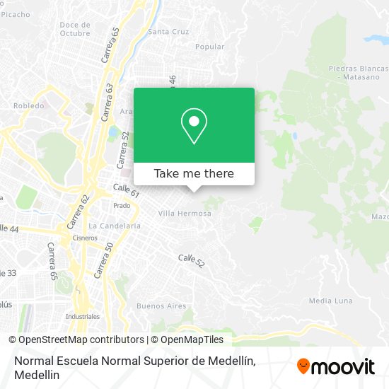 Mapa de Normal Escuela Normal Superior de Medellín